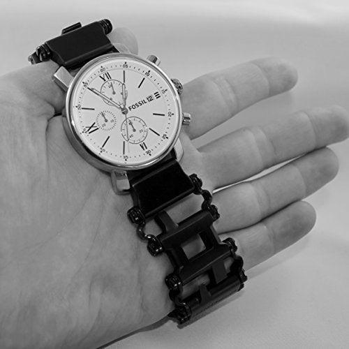 Link- watch adapter compatible with LEATHERMAN TREAD LT - Black (compatible with Apple watch 44mm/ 42mm, Black, TREAD LT)