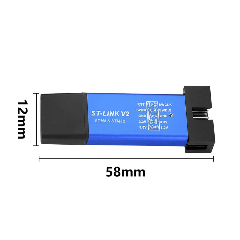 [AUSTRALIA] - 3pcs ST-Link V2 Programming Device Emulator Downloader (Random Color) with Wires for STM8 and STM32, Aluminum Housing Compatible with Arduino, Mini Debugger and Programming Emulator 