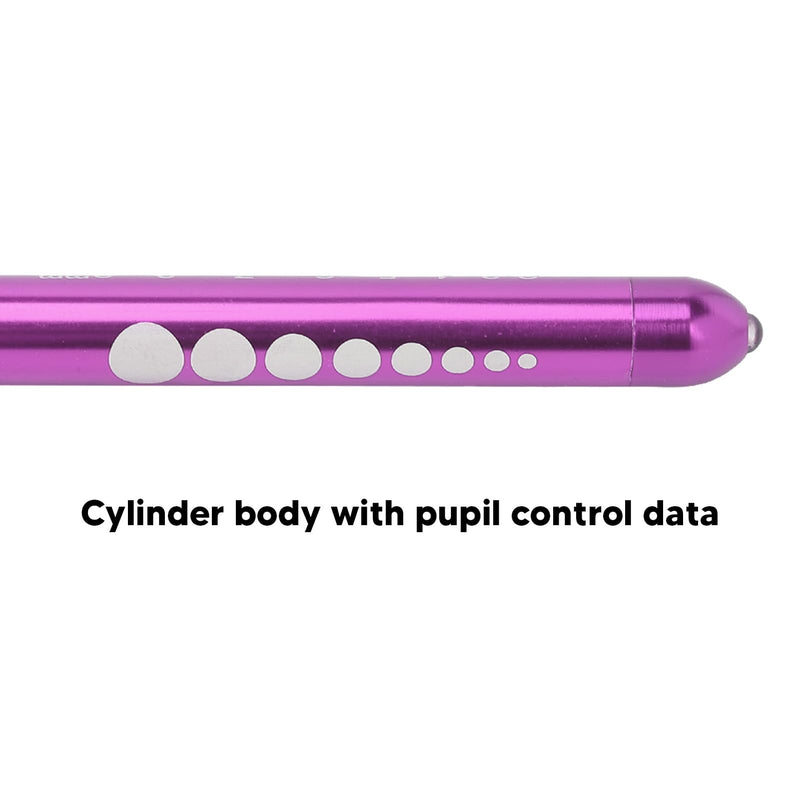 YUYTE Pen Light with Pupil Display, Yellow Pen Light with LED Aluminium Alloy, Portable Medical Inspection Pen Lamp for Nurses, Doctors, for Neck, Nose, Ears Purple