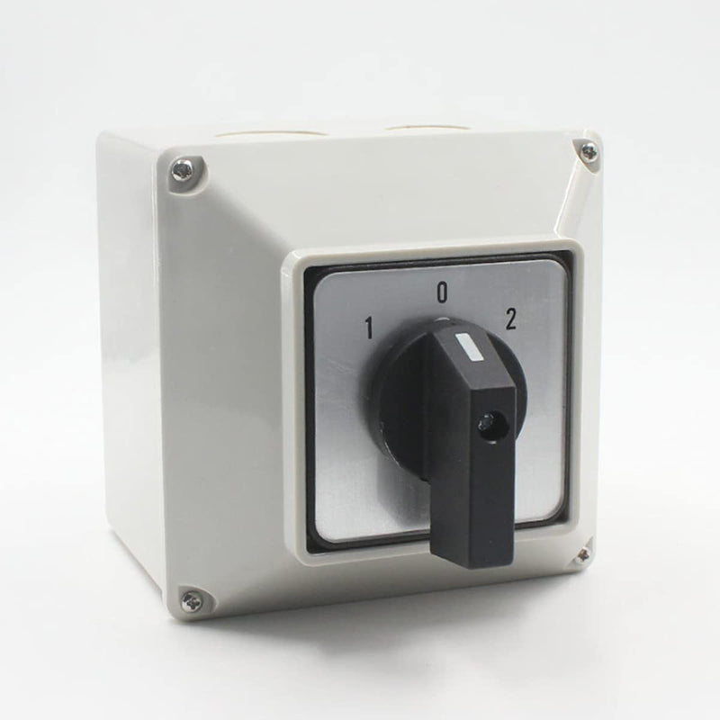 [AUSTRALIA] - 1Pcs Universal Changeover Selector Switch, with Waterproof Box, 3 Positions 12 Terminals, Power Transfer Switch, LW26-32/3 32A Motor Generators, Rotary Cam Selector 32A 12 Terminals 