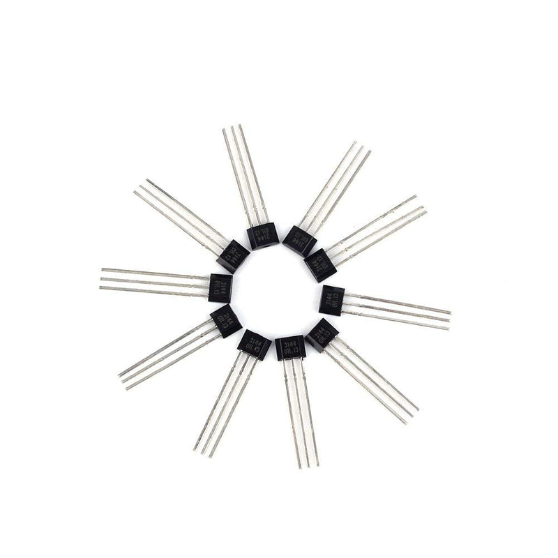 Hall Effect Sensor, 10pcs/lot A3144 3144E OH3144E Ratiometric Linear Hall Effect Sensor Magnetic Detector Switch TO-92UA 3-Pin SIP