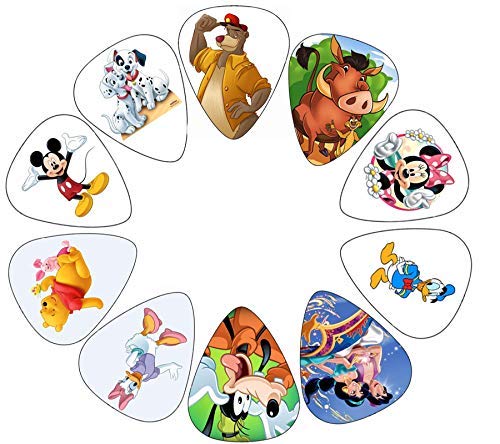 Classic Cartoon Guitar Picks (10 Medium Picks in a packet)