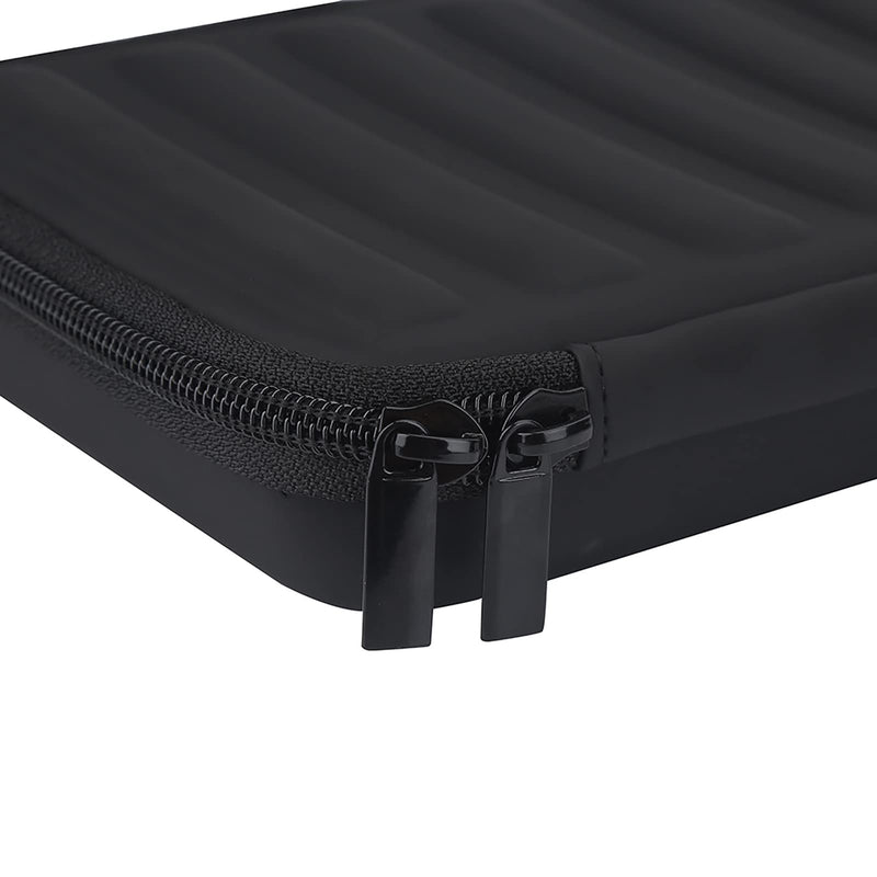 [AUSTRALIA] - eboxer-1 Harmonica Carry Case, PU Leather Zippered Pouch for Harmonica, Harmonicas Storage Case Can Hold 7 Harmonicas, Black 
