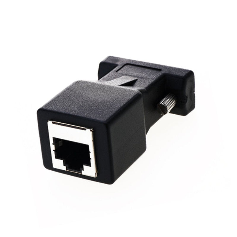 RS232 to RJ45,LFHUKEJI DB9 9-Pin Serial Port Male to RJ45 Female Cat5e/6 Ethernet LAN Extend Adapter