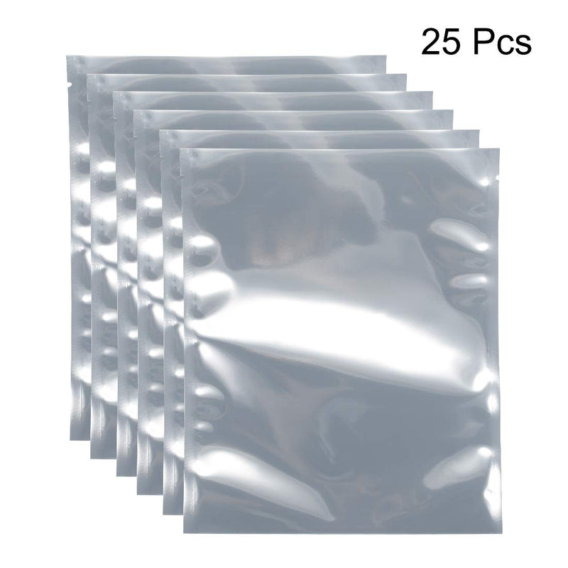 uxcell Antistatic Shield Shielding Bag, Flat Open Top Anti Static Bag for Electronic Devices, 6x8 inch(160x200mm), 25 PCS
