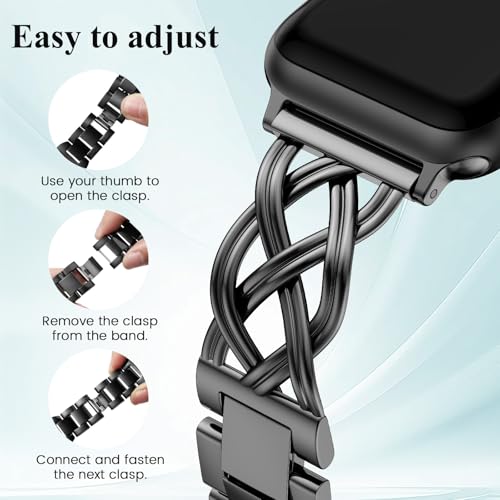 TOYOUTHS Dressy Bracelet Compatible with Apple Watch Bands 42/41/40/38mm Women
