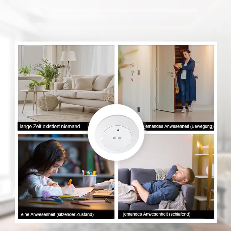 Haozee - Presence Sensor, Zigbee Millimeter Wave Presence Sensor, Intelligent Motion Sensor Light Switch with Auto On/Off, Requires TUYA HUB, Supports Home Assistant