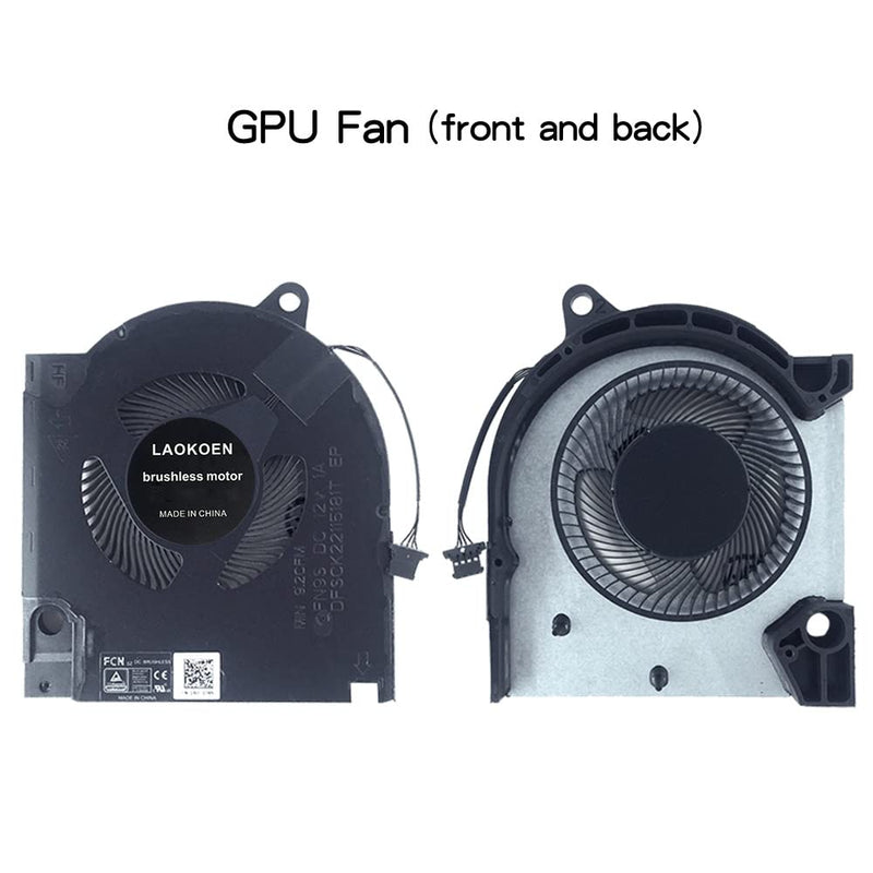 New Replacement Cooling Fans for Dell G15 5510 RTX3050/ti RTX3060/ti, G15 5511 5515 RTX3050/ti Laptop P/N：EG75071S1-C090-S9A EG75071S1-C100-S9A FN9R FN9S DC 12V,(Not Fit for GTX1650/ti RTX3070/ti)