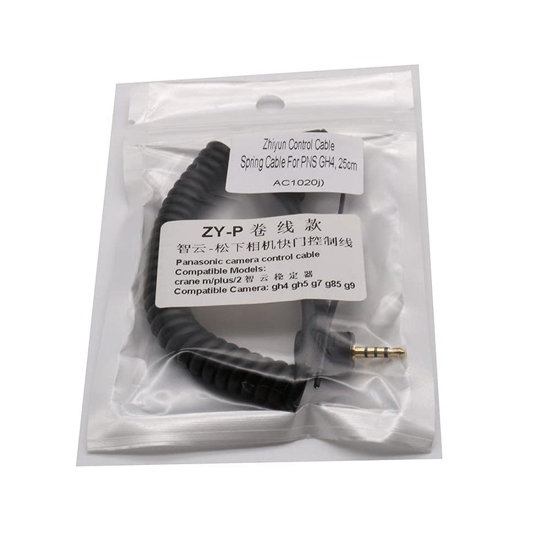 [AUSTRALIA] - for Zhiyun Control Cable Spring Cable Camera Shutter Release Cable for Panasonic GH2/ GH3/ GH4 /GH5 /GH5s /G6/ G7/G85/ G9 25cm 