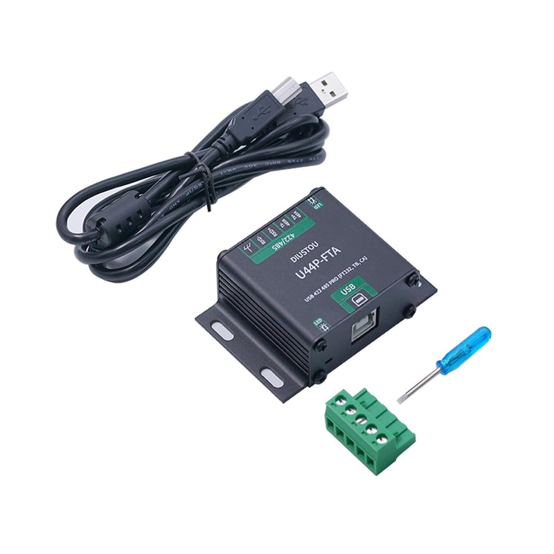 FT232 USB 422 485 Interconvertible Serial Module SP3485 with Isolation Industrial Serial Adapter Metal Housing Lightning Surge Protected 2M Baud Rate Serial Communication Adapter