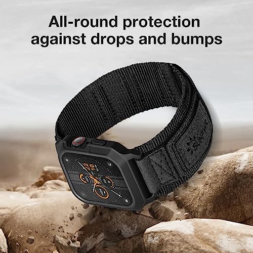 Bundle of the Rugged Nylon Apple Watch Band (Black-BlackTags/Army green)