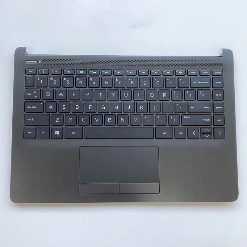 Replacement Laptop Upper Case Palmrest Backlit Keyboard Touchpad Assembly Part for HP 14-CF 14Z-DK 14S-CF 14S-DK 14-DF L24817-001 Black