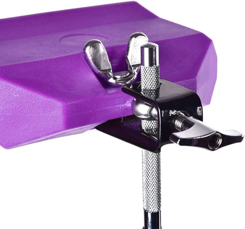 Jam Drum Block Latin Percussion Musical Instrument Plastic with 3 Sided Mount Medium Pitch (Purple) Purple