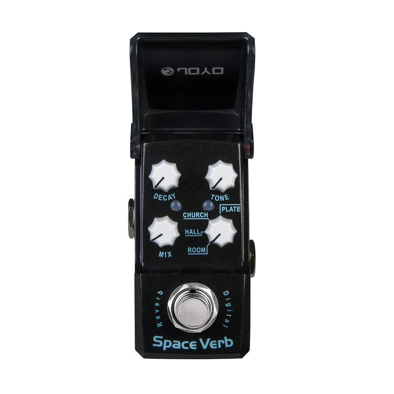 JOYO Digital Reverb Mini Pedal 4 Modes Reverb Pedal for Guitar Effect - True Bypass (Space Verb JF-317) black reverb