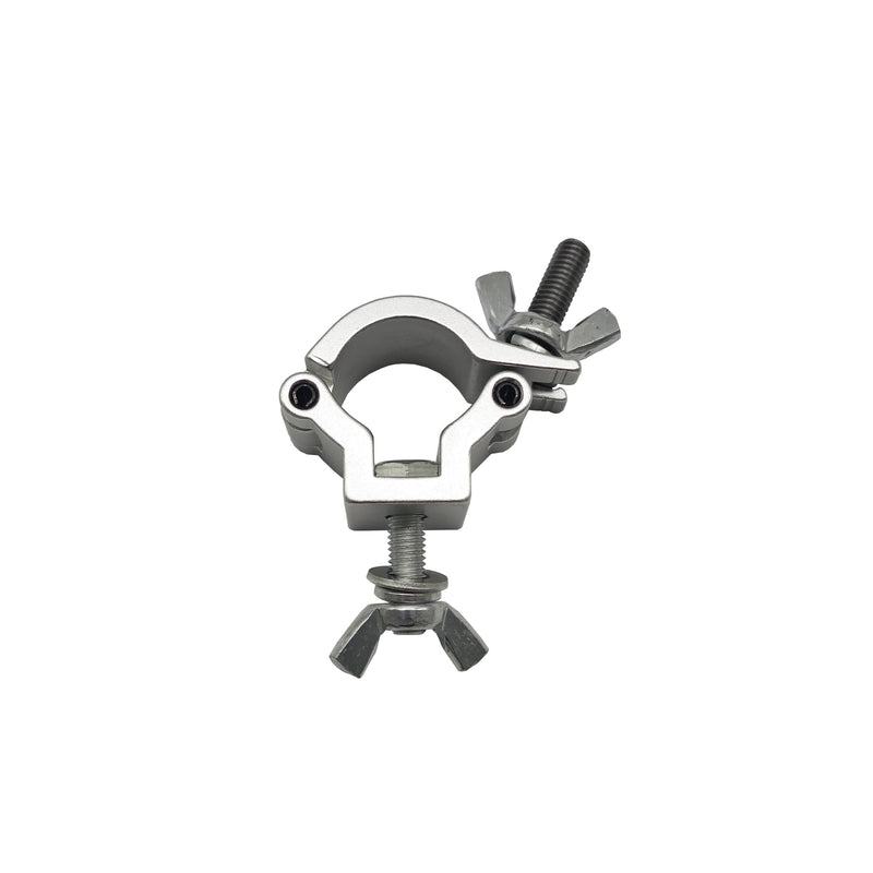 DJ Lighting Clamps 1” to 1.18” Lighting Mount Fits 25-30mm OD Pipe Heavy Duty 165 Lbs Hook Clamps Aluminum Alloy for Stage Light (4 Pcs Silver 1 Inch Clamp) 4 Pcs Silver 1 Inch Clamp