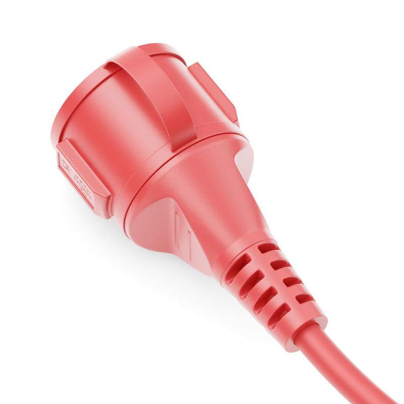 [AUSTRALIA] - deleyCON 2 m Outdoor Extension Cable Power Cable IP44 (H07RN-F 3G1.5 mm²) Power Extension Weatherproof Rubber Cable for Outdoor Use - Protective Contact Plug to Socket - Red 