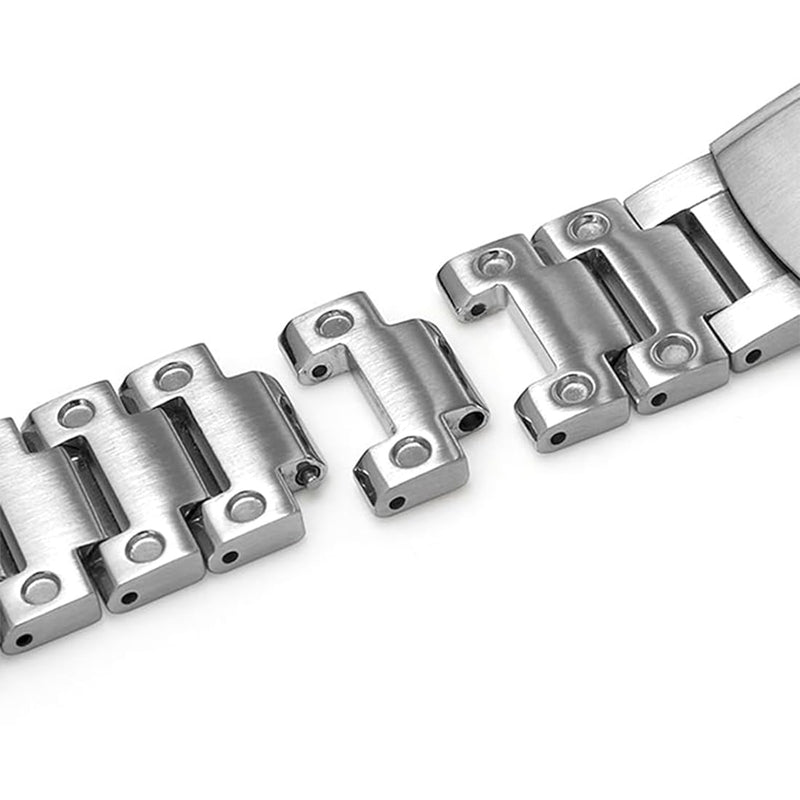 DW-5600 Mod Kit Stainless Steel Case Solid Metal Strap Bracelet for 5600 Series, 5610 Series, Watch Part Replacement Silver metal set