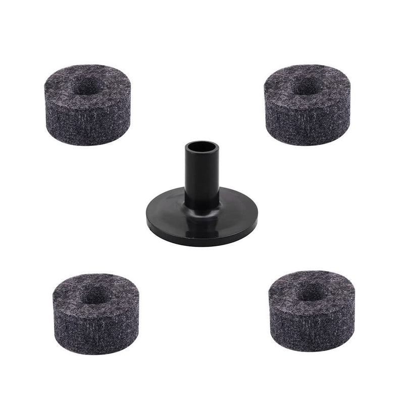 10 Pack Drum Cymbal Stand Felts with Felt Pad Washer Set Replacement Sleeves Round Soft Felt Pads Drum Kit Tool Accessories