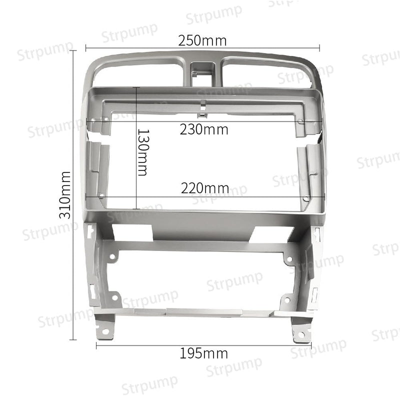 9'' Car Radio Stereo Fascia Frame Panel Trim with Power Harness Loom for Subaru Forester SG 2002~2008