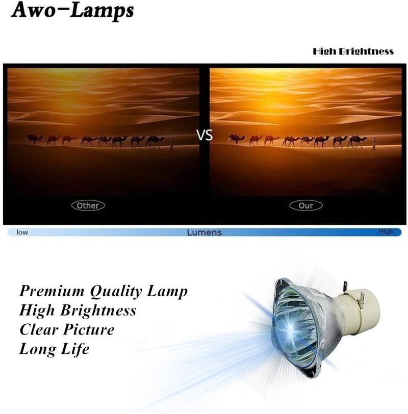 AWO Original Projector Lamp Bulb BL-FU240A / 5J.JFH05.001 / 5J.JCJ05.001 / 5J.JEC05.001 for OPTOMA DH1011,EH300,HD131X,HD25,HD25-LV,HD2500,HD30,HD30B,HD39DARBEE for BenQ TH530,MH530,MX704,MW705