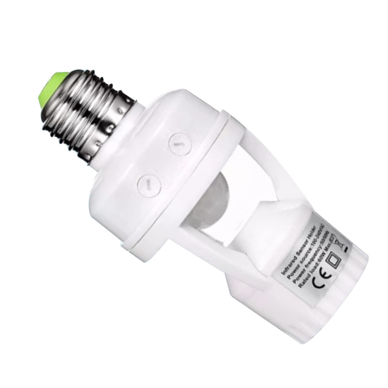 E27 LED Lamp, Light Bulbs with Motion Sensor, Adjustable Automatic On/Off Light Control Sensor, E27 Socket Screw for Garage, Basement, Stairs and Storage Room