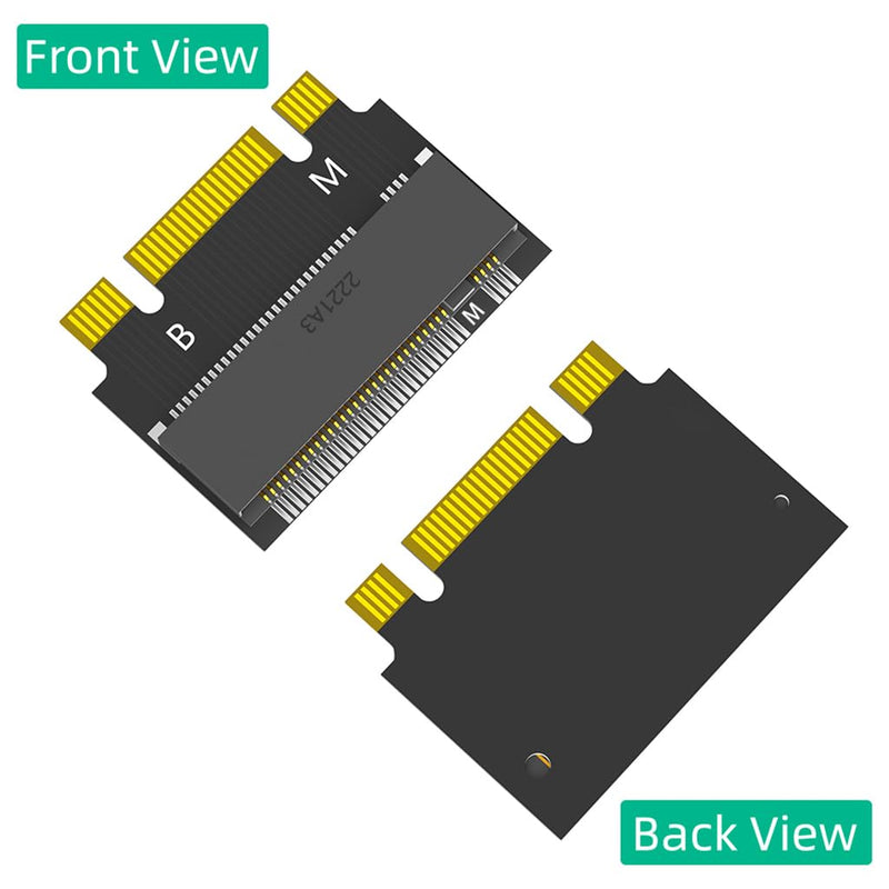 JMT M.2 NVME M-Key B+M 2230 to 2242 SATA-Bus SSD Extension Adapter Card Compatible with ThinkPad X270 X280 T470 T480 L480 T580 Serials (2230 to 2242)
