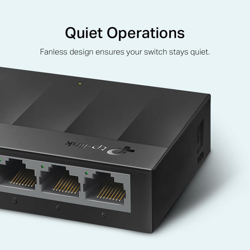TP-Link LS1008G, Litewave 8 Port Gigabit Unmanaged Switch | Desktop Ethernet Splitter, Plastic Case, Unshielded Network Switch, Plug & Play, Fanless Quiet 8 Port, Litewave
