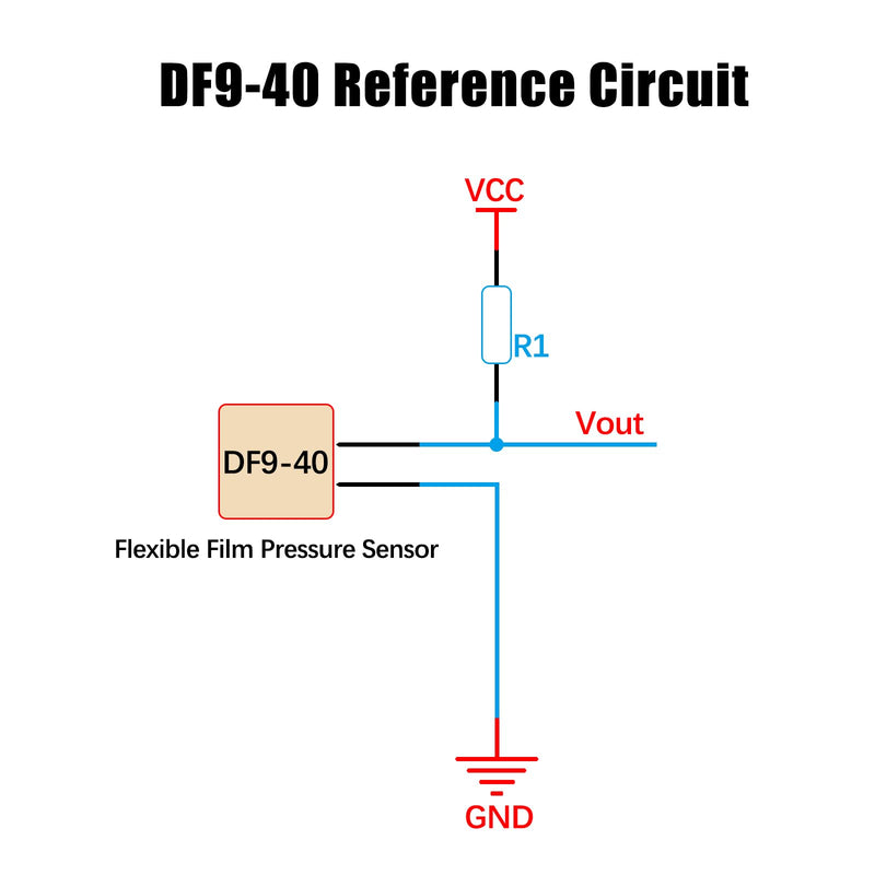 DF9-40 Force Sensor, Pressure Sensor, Thin Film Pressure Sensors, Force Sensitive Resistance, Diameter 10 mm, High-Precision Resistance Sensor for Pressure Detection (30 g - 10 kg), Pack of 2
