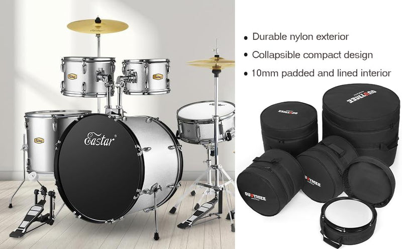 Drum Bag For Snare 14"x5.5"/14"x6.5", 10mm Thick Padded Travel Drum Case 14"x5.5"/14"x6.5" Snare Drum