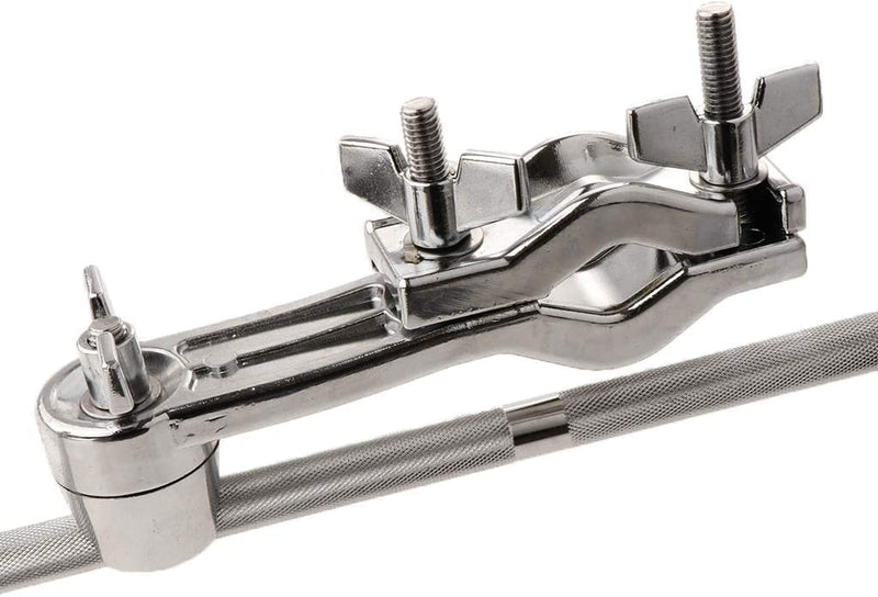 [AUSTRALIA] - Drum Set Mounting Clamp Chrome Cymbal Boom Arm with Clamp Holder Bracket Percussion Instrument Accessories Silver 
