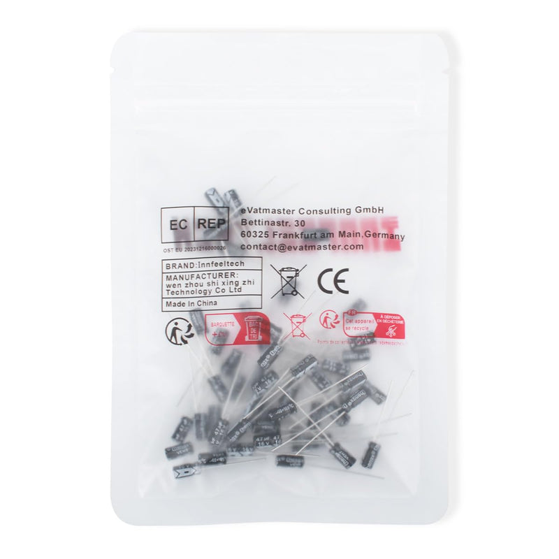 Innfeeltech Electrolytic Capacitors 1000uF 50V Aluminium Radial Electrolytic Capacitors Pack of 25 50 V 1000 uF, 25 pieces