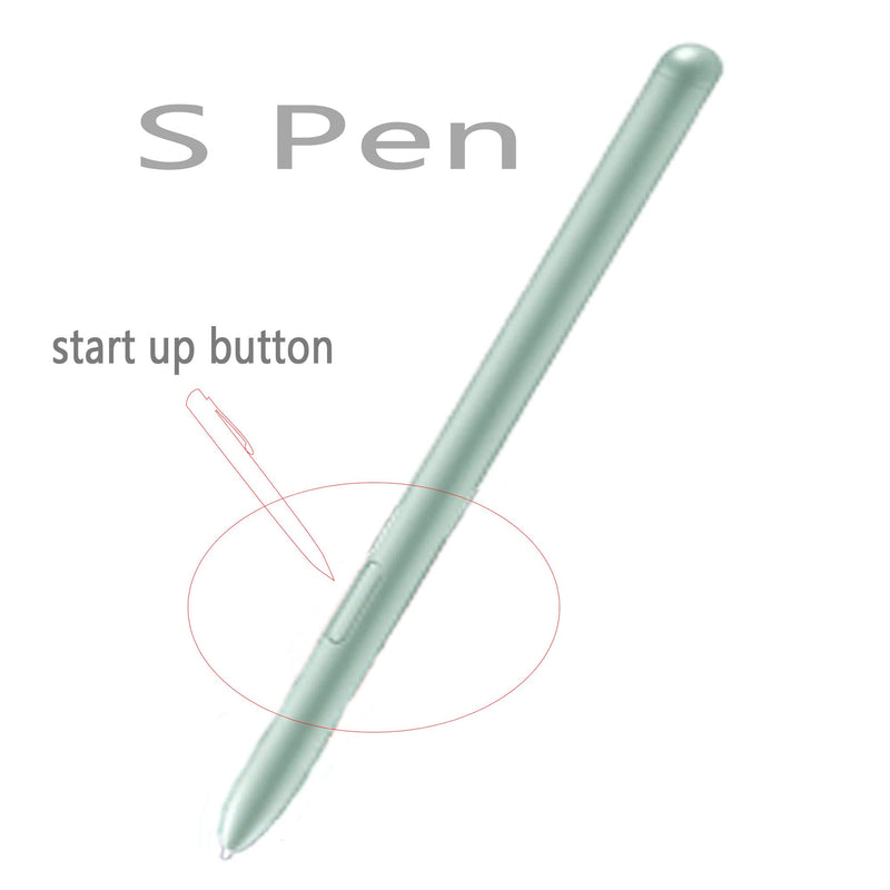 Green Galaxy Tab S7 / S7 FE Pen Replacement Pointer Stylus Pen for Samsung Galaxy Tab S7, Tab S7 FE S Pen Stylus (Without Bluetooth) + Tips/Nibs