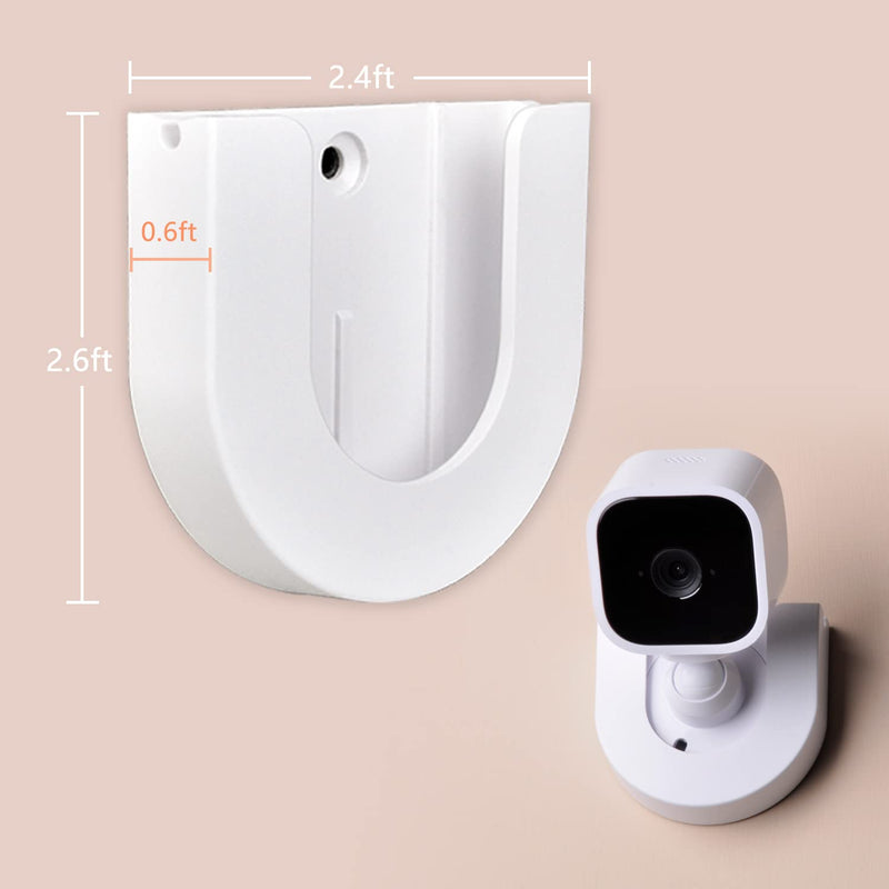 2 Pack Wall Mount for Blink Mini Indoor Camera,Strong Adhesive Camera Mount Base for Blink Mini Indoor Camera,Two Ways Easy Installation, No Drilling or Screw Secured Fixed (Camera not Included)
