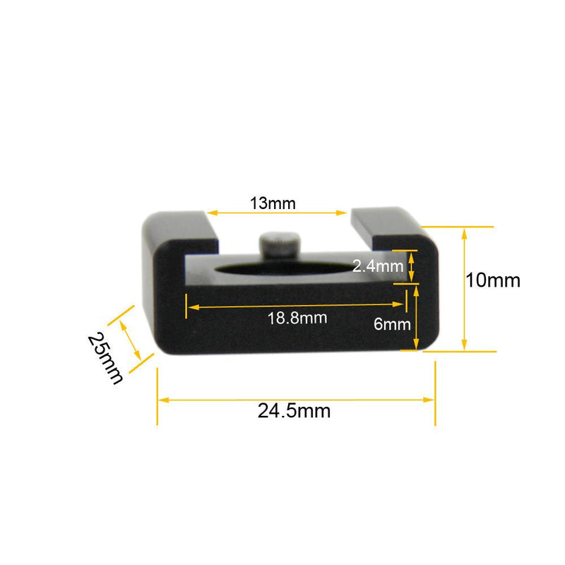 CAMVATE Cold Shoe Mount with 1/4''-20 Hole for Camera Flash Microphone Accessories(5 Pieces) - 0994 5Piece,Gray-2