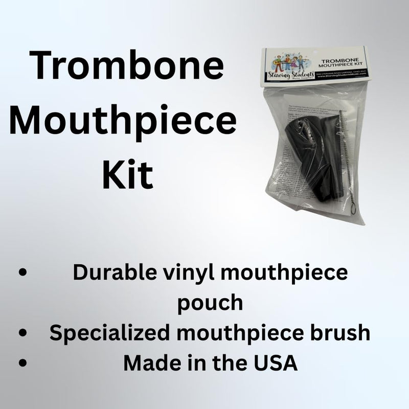 Tombone Mouthpiece Care Kit – Includes Mouthpiece Pouch and Cleaning Brush