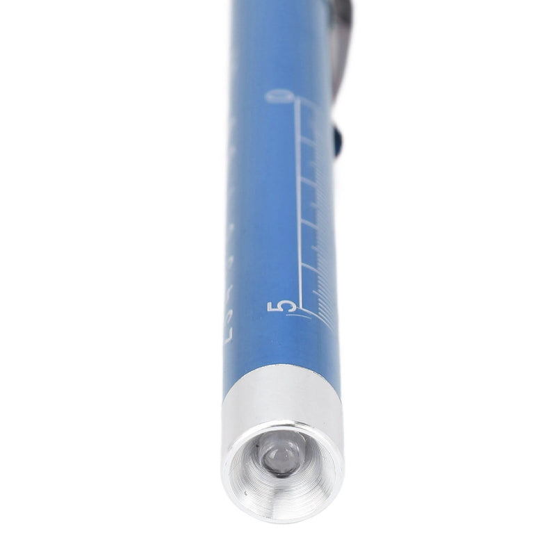 YUYTE Pen Light with Pupil Gauge, LED Pen Light, Yellow Lighting, Concave Head, Aluminium Alloy, Medical Pen Light with Pupil Gauge, for Ear, Nose, Throat (Blue)