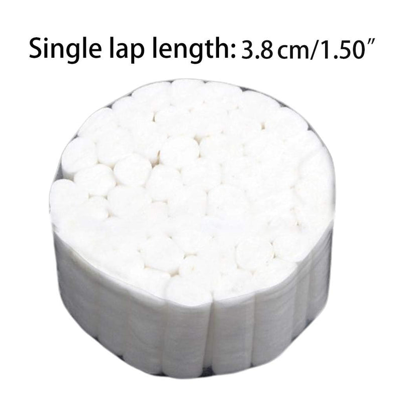 TingHaoO 50 White Tooth Cotton Rolls Highly Absorbent Non-Sterile Dentists