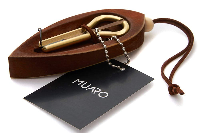 [AUSTRALIA] - Jaw Harp by MUARO P.Potkin in Dark Wooden Case (Mouth Harp) 
