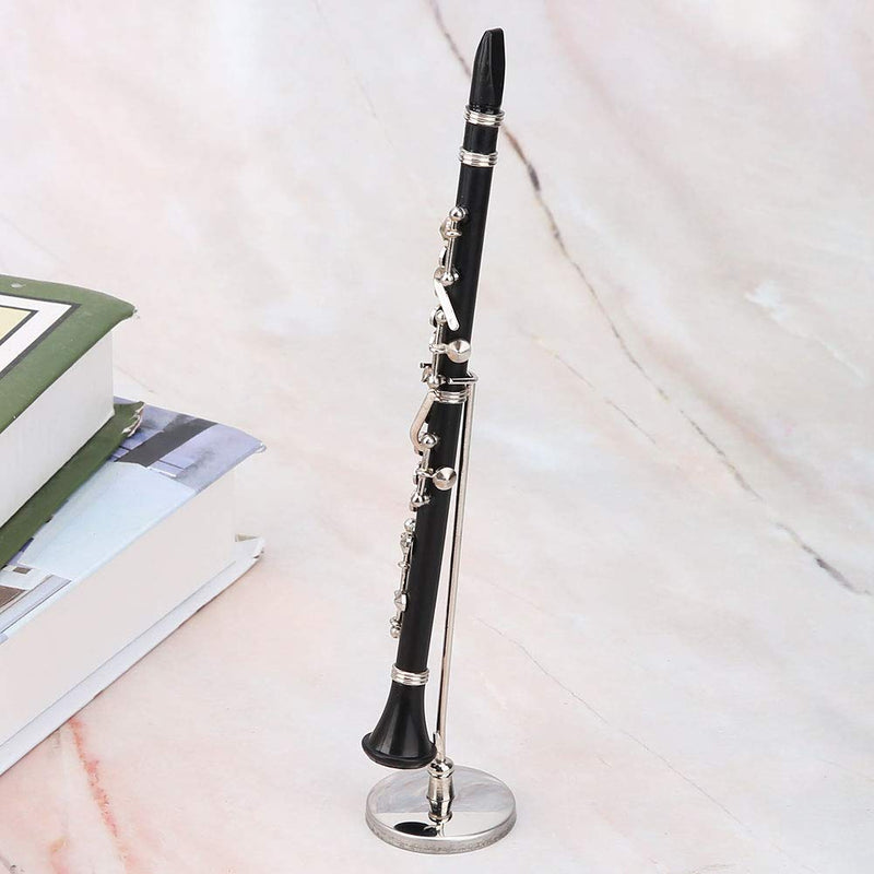 Clarinet Music 16Cm Miniature Black Clarinet Musical Instrument Brass Miniature Clarinet Model With Box For Dollhouse Music Home Room Decoration