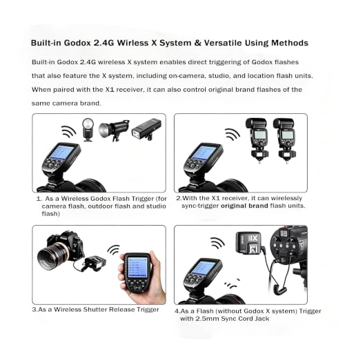 Godox XPro-C E-TTL Wireless Flash 1/8000s HSS LCD Slant 11Func 5Btn Canon