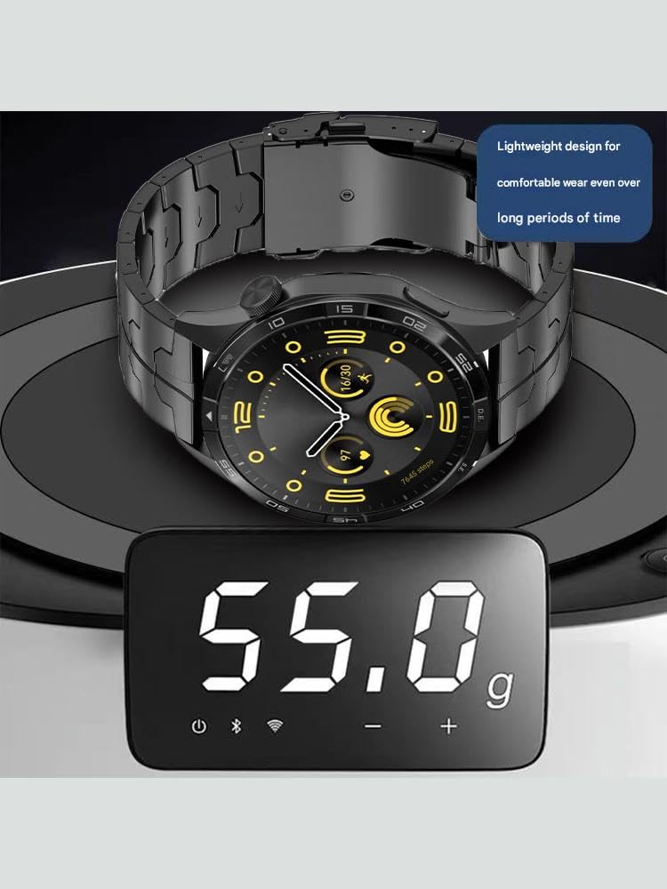 Titanium Watch Metal Strap Compatible with Huawei Watch GT6/GT6 Pro/GT5 46mm, 22mm Metal Band for Huawei GT4/3 46mm/ 3 Pro 46mm,GT 2e/Active/Classic/2 Pro/46mm/Sport/Elegant titanium orange