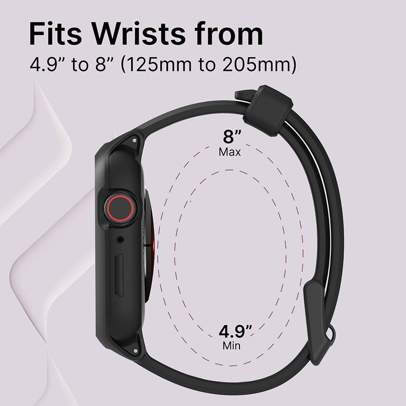 Catalyst Active Defense Case Designed for Apple Watch Series 9/8/7 45 mm, Drop Proof 10ft, Shock & Scratch-Resistant, Sport Band, Breathable, Rugged (Stealth Black)