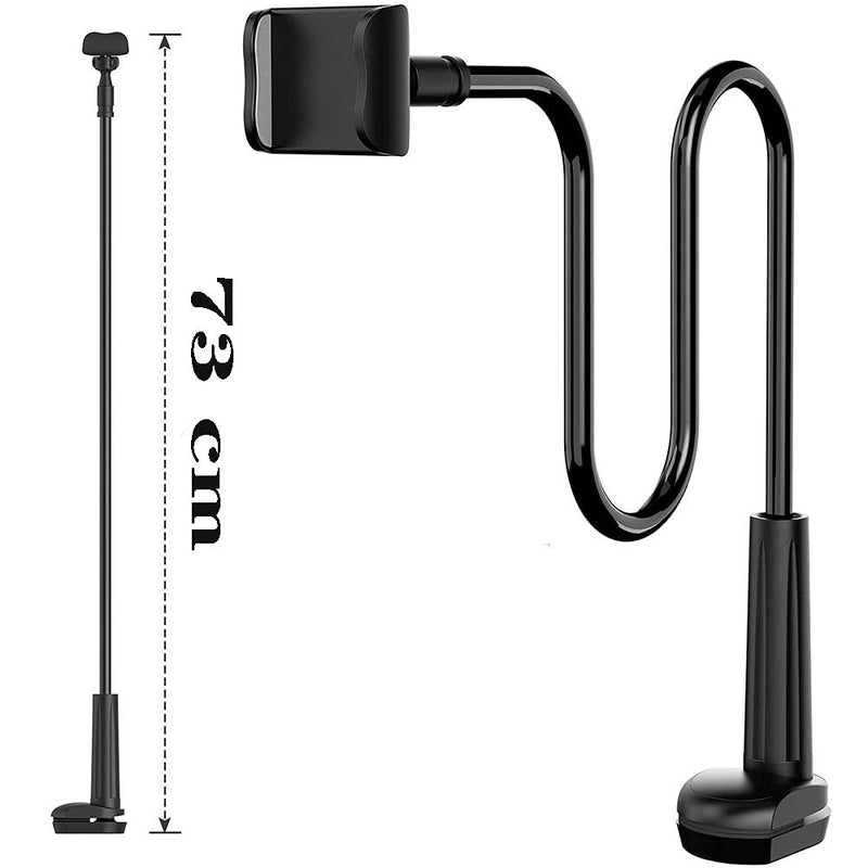 Phone Holder,gooseneck Phone Holder,360° Rotate Support Rod One-Hand Adjustable Cell Phone Holder,for Desk Headboard Nightstand. (Black) Black