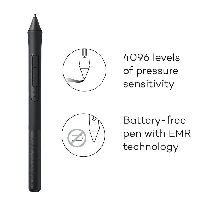 Wacom Intuos Graphics Drawing Tablet with 3 Bonus Software Included, 7.9"x 6.3", Black (CTL4100) & ACK20001 Standard Nibs