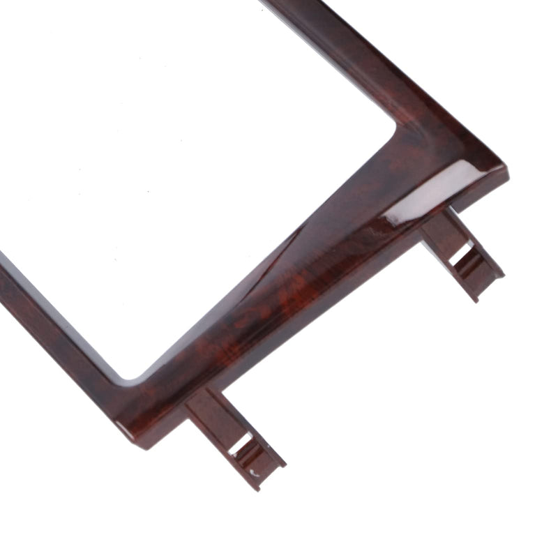 Central Console Frame, 2?Din Radio Fascia Car Stereo Navigation Refitted Dash Panel Kit Frame Mahogany Fit for Avalon 2000?2004