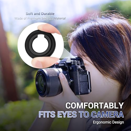 JJC 2-Pack DK-33 Soft Eyecup Eye Cup Eyepiece & Metal Thumb Grip Rest for Nikon Zf Z f Camera, Nikon Zf Camera Accessories