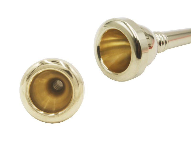 6 1/2AL Tenor Trombone Mouthpiece Gold Plated Baritone Euphonium Mouth Piece Replacement Musical Instruments Accessories