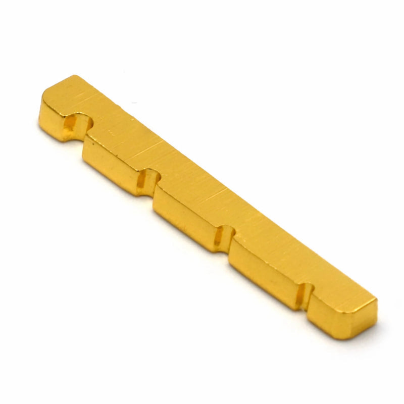 42mm Brass Nut for Electric Bass, High Grade 4 Strings Bass Guitar Nut Replacement (42 * 3 * 5.5~4.5mm) 42*3*5.5~4.5mm