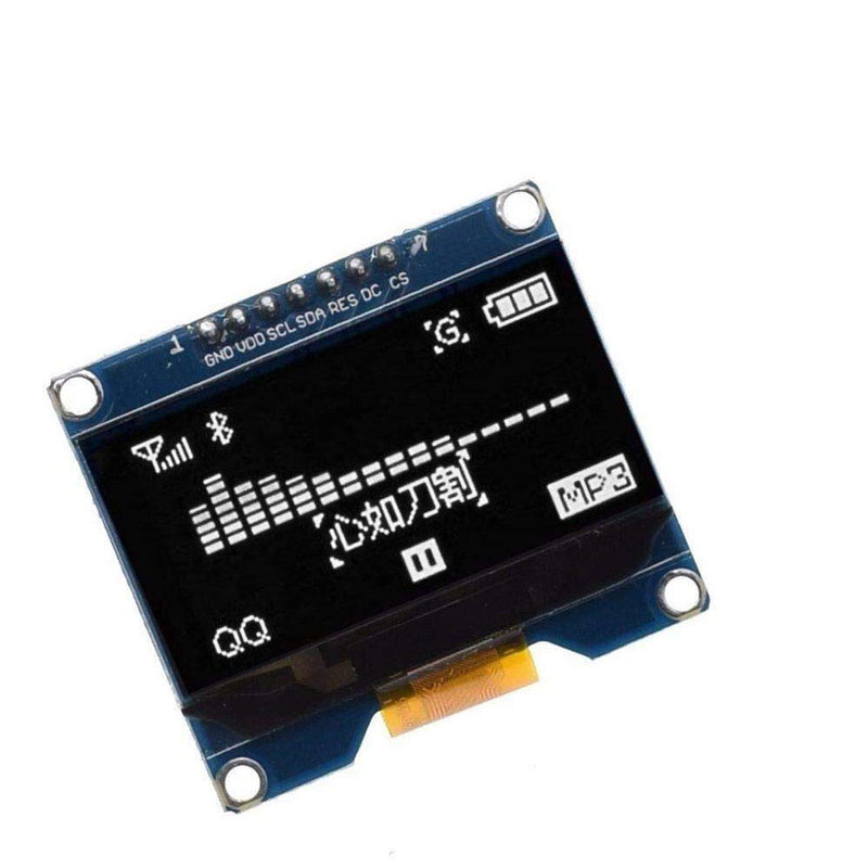 Fasizi 1.54 Inch OLED Display Module 128 x 64 SPI IIC Interface OLED Screen Board 3.3-5 V UART White Writing