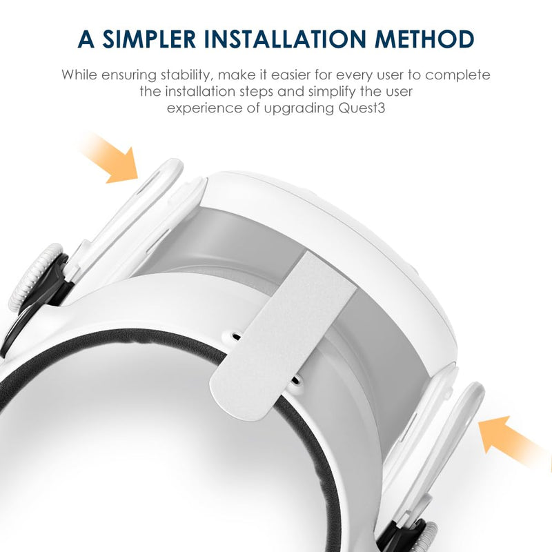 2-in-1 Halo Elite Head Strap Compatible with Meta Quest 3 Experience VR/MR Adjustable Knob Oculus Quest3 Accessories